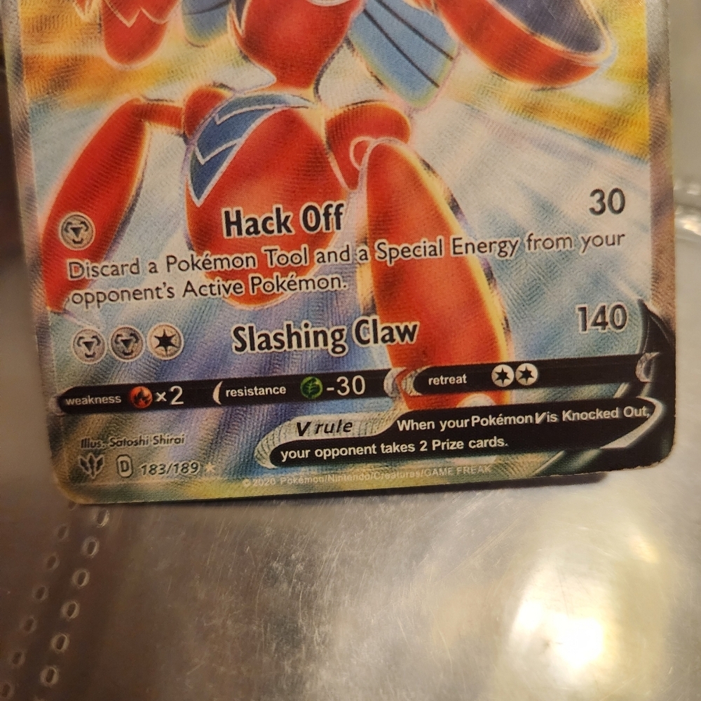 Pokemon TCG Scizor V 183/189 Full Art Ultra Rare Darkness - Picture 2 of 4
